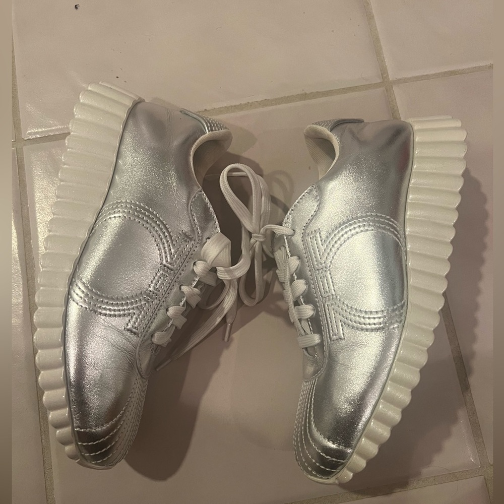 Salvatore Ferragamo Mompeo Metallic Leather Platform Runners sneakers